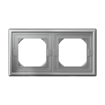 Рамка двухместная влагозащищенная IP 44 ArtGallery (алюминий) GAL440302