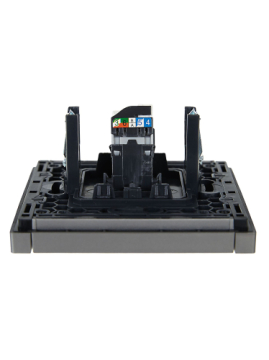 Розетка компьютерная FORTE&PIANO RJ45 кат.5E FP532 (сталь) FP-K10-1-K46