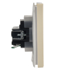 Розетка с крышкой FORTE&PIANO безвинтовые зажимы 16А IP44 FP419 (ваниль) FP-R16-16-1-44-K10