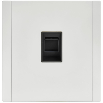 Розетка компьютерная FORTE&PIANO RJ45 кат.6 FP231M (металл белый) FP-K10-2-M-K01