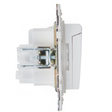 Розетка с крышкой 16А IP44 IEK SKANDY SK-R11W (арктический белый) SK-R16-16-44-K01