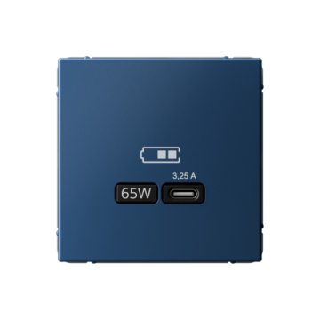 Розетка USB ArtGallery тип С высокоскор. заряд 65W QC PD (аквамарин) GAL001127