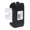 Компьютерная розетка Brava RJ-45 кат. 5е 1 модуль (черный) 77654N