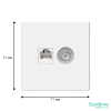 Розетка TV+компьютерная RJ45 ArtGallery (белый) GAL000189