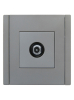 Розетка TV проходная FORTE&PIANO FP529 (сталь) FP-A10-P-K46