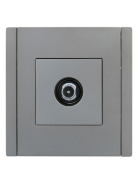 Розетка TV проходная FORTE&PIANO FP529 (сталь) FP-A10-P-K46