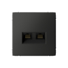 Розетка компьютерная двойная RJ45 ArtGallery кат. 6а (базальт) GAL001488