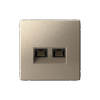 Розетка компьютерная двойная RJ45 ArtGallery 5е (шампань) GAL000585