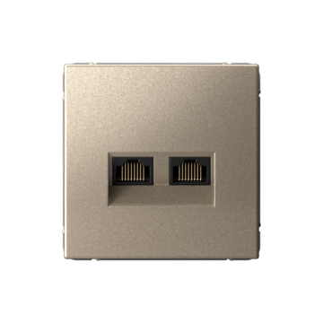 Розетка компьютерная двойная RJ45 ArtGallery 5е (шампань) GAL000585