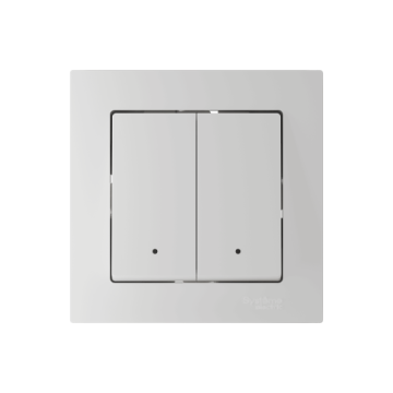 Выключатель Systeme Electric AtlasDesign Smart SBER Zigbee 2-клавишный с нейтралью 10А, схема 1 (белый) ATN000117Z