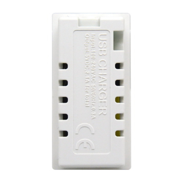 USB розетка Donel заряд 2.1A , Type A + C, 1 мод 22,5х45 мм (белый) DUSB2100WCF