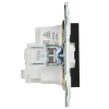 Розетка IEK SKANDY с заземлением без шторок 16А SK-R05Bl (черный) SK-R11-16-K02