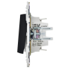 Выключатель жалюзи IEK SKANDY 10А SK-V12Bl (черный) SK-V15-0-10-K02