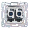 Розетка компьютерная двойная IEK SKANDY RJ45 кат.5E SK-K03Sa (песочыный) SK-K20-1-K98