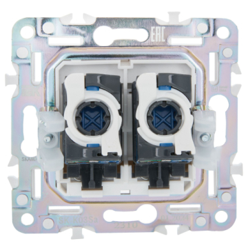 Розетка компьютерная двойная IEK SKANDY RJ45 кат.5E SK-K03Sa (песочыный) SK-K20-1-K98