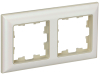 Рамка 2-м BRITE DECOR Жемчуг/беж 3D-форма. РУ-2-Бр BR-M22-12-1-K10