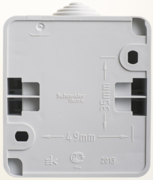 Выключатель с подсветкой Этюд О/У 1-клавишный Systeme Electric IP44 (серый) BA10-045C