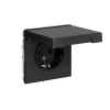 Розетка IP 44 влагозащищенная ArtGallery (карбон) GAL441046