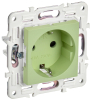 Розетка IEK SKANDY с заземлением со шторками 16А SK-R04G (мятный) SK-R14-16-K06