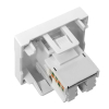 Розетка информационная RJ45 кат. 5e, 2 модуля EKF E2MK015E-135-10