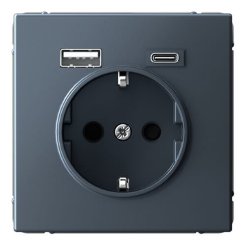 Зарядка USB (А+С) с розеткой ArtGallery (грифель) GAL000732