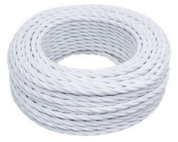 Ретро кабель коаксиальный Bironi белый матовый (20м) B1-426-71-20