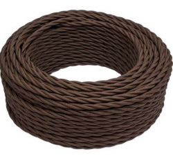 Ретро кабель коаксиальный Bironi коричневый матовый (20м) B1-426-72-20