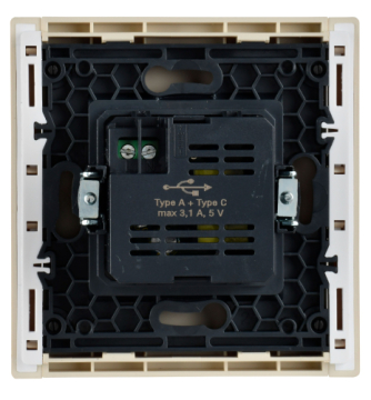 Розетка USB A+C FORTE&PIANO 3,1А FP450 (ваниль) FP-U22-D31-K10