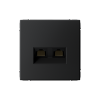 Розетка компьютерная двойная RJ45 ArtGallery 5е (карбон) GAL001085