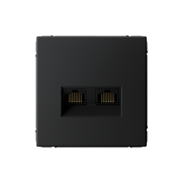 Розетка компьютерная двойная RJ45 ArtGallery 5е (карбон) GAL001085