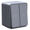 Двухклавишный кнопочный выключатель для управления жалюзи AtlasDesign Profi54 IP54 (антрацит) ATN544019