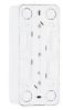 Розетка с заземлением тройная со шторками Blanca О/У с изолир. пластиной (белый) BLNRA011311