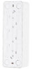 Розетка с заземлением 4-я со шторками Blanca О/У с изолир. пластиной (белый) BLNRA011411