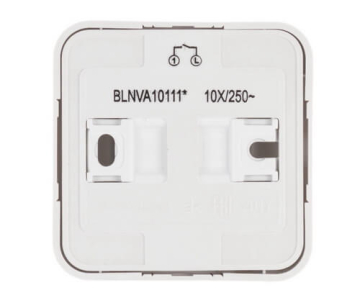 Выключатель 1кл с подсветкой Blanca О/У 10А с изолир. пластиной (белый) BLNVA101111