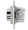 Термостат IEK SKANDY электронный с индикацией SK-T01N (никель) SK-RT11-K50