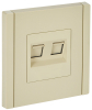 Розетка компьютерная двойная RJ45 FORTE&PIANO кат.5E FP433 (ваниль) FP-K20-1-K10