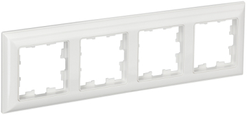 Рамка 4-м BRITE DECOR Белый 3D-форма РУ-4-Бр BR-M42-12-K01