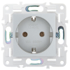 Розетка IEK SKANDY с заземлением без шторок 16А SK-R05S (серебряный) SK-R11-16-K23