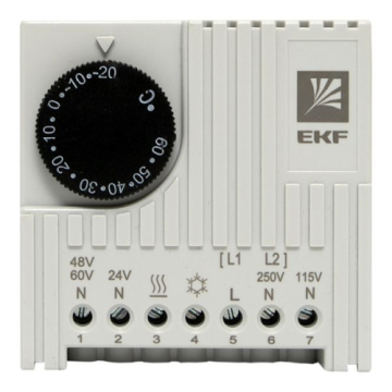 EKF PROxima Термостат NO/NC (охлаждение/обогрев) на DIN-рейку 5-10A 230В thermo-no-nc-din