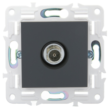 Розетка TV оконечная IEK SKANDY SK-A12G (графит) SK-A10-O-K53
