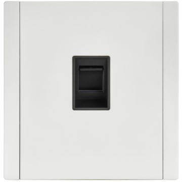 Розетка компьютерная FORTE&PIANO RJ45 кат.5E FP232M (металл белый) FP-K10-1-M-K01
