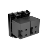 USB зарядное устройство модульное Avanti 2 модуля тип А 2.1 А (черный квадрат) 4402542