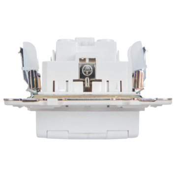 Розетка с крышкой 16А IP44 IEK SKANDY SK-R11W (арктический белый) SK-R16-16-44-K01