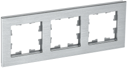 Рамка 3-м BRITE DECOR Алюминий металл РУ-3-1-БрА BR-M32-M-K47