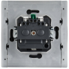 Розетка с крышкой FORTE&PIANO безвинтовые зажимы 16А IP44 FP119M (черынй металл) FP-R16-16-1-44-M-K02
