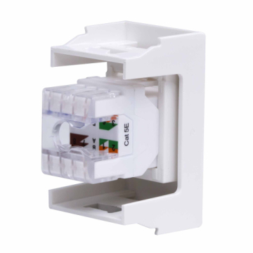 DKC Комп.роз. RJ45 кат.5e, 8P8C,  Viva, белая, 1мод 45038