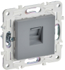 Розетка компьютерная IEK SKANDY RJ45 кат.5E SK-K01Gr (серый) SK-K10-1-K03