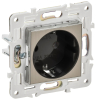 Розетка IEK SKANDY с заземлением без шторок 16А SK-R05N (никель) SK-R11-16-K50