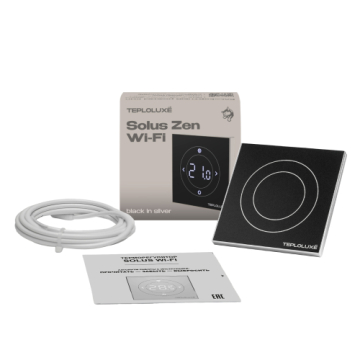 Терморегулятор Теплолюкс электронный Solus Zen Wi-Fi (черный/серебро) 100000379500