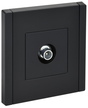 Розетка TV проходная FORTE&PIANO FP129 (черный) FP-A10-P-K02